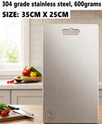 Stainless Steel Chopping Board Vegetable,Fruit Cutting, Kneeding, Cake Prep, Heavy Duty Chopping-Board (Size 35 CM X 25 CM)