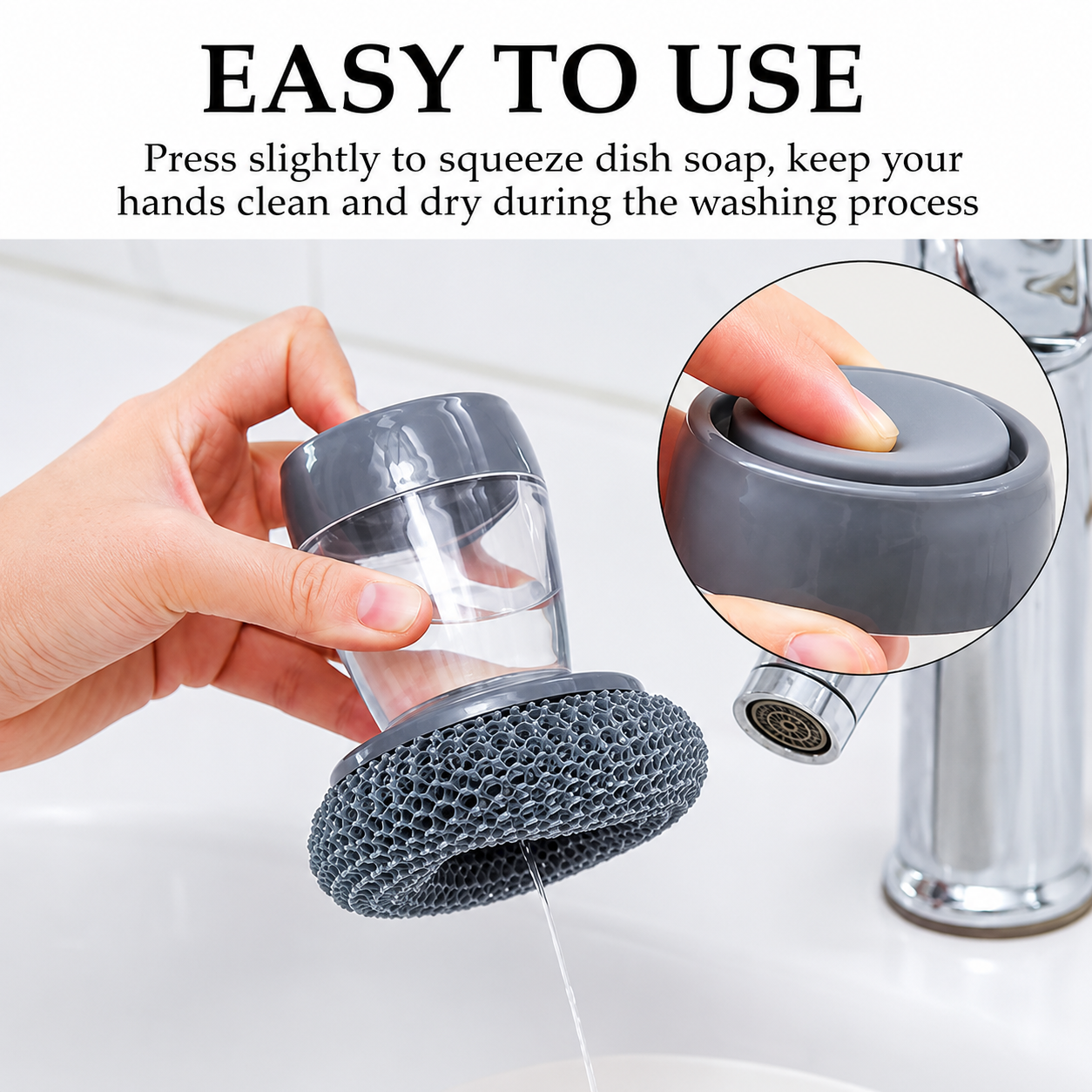 Soap Dispensing Kitchen Cleaning Brush