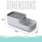 Kitchen Soap Dispenser for Sink | 2-in-1 Liquid Dishwash Dispenser with Sponge Holder & Steel Scrubber | Steel Scrubber | 3-in-1 soap Dispenser | Sink Organizer, Durable & Rustproof