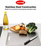 Stainless Steel Chopping Board Vegetable,Fruit Cutting, Kneeding, Cake Prep, Heavy Duty Chopping-Board (Size 35 CM X 25 CM)